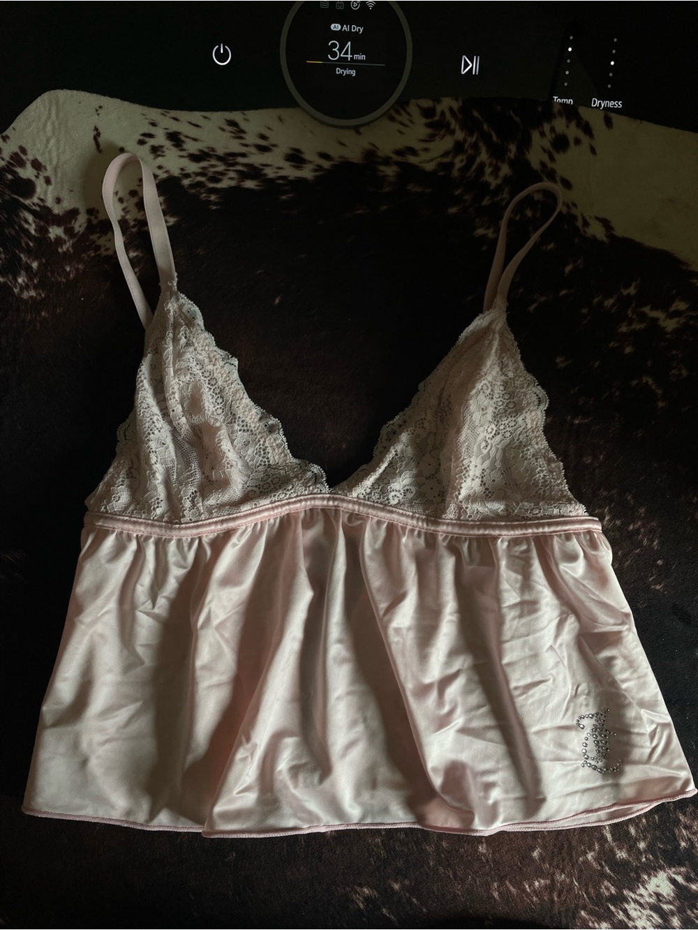 Juicy Couture Pink Satin & Lace Camisole